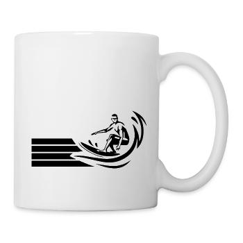 Surfen Surfing Wellenreiten - Tasse - Weiß - Rechts