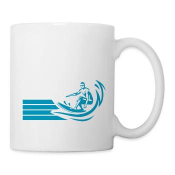 Surfen Surfing Wellenreiten - Tasse - Weiß - Rechts