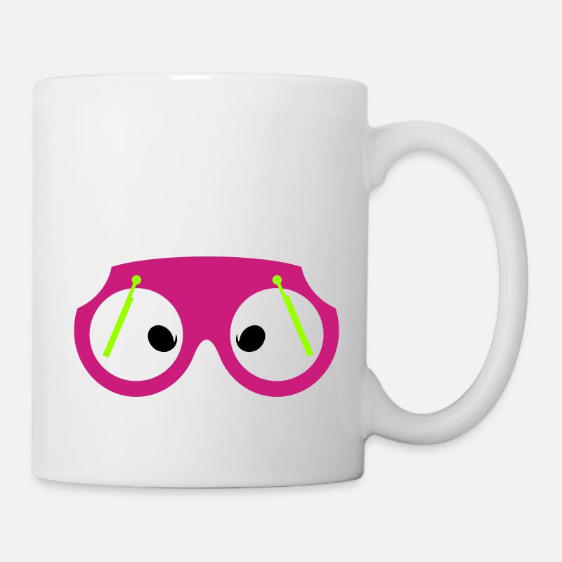 Glasses Wiper Lens Eyes Geek Joke - Mug - white