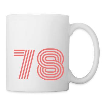 Cool Retro Retrostyle Numéro de maillot numéro de dos - Mug blanc - blanc - Droite