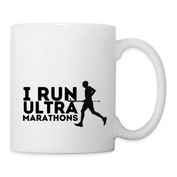 I run ultra Marathons - Mug - white - Right