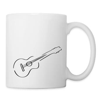 Guitar Line Art - Minimalist - Mug - white - Right