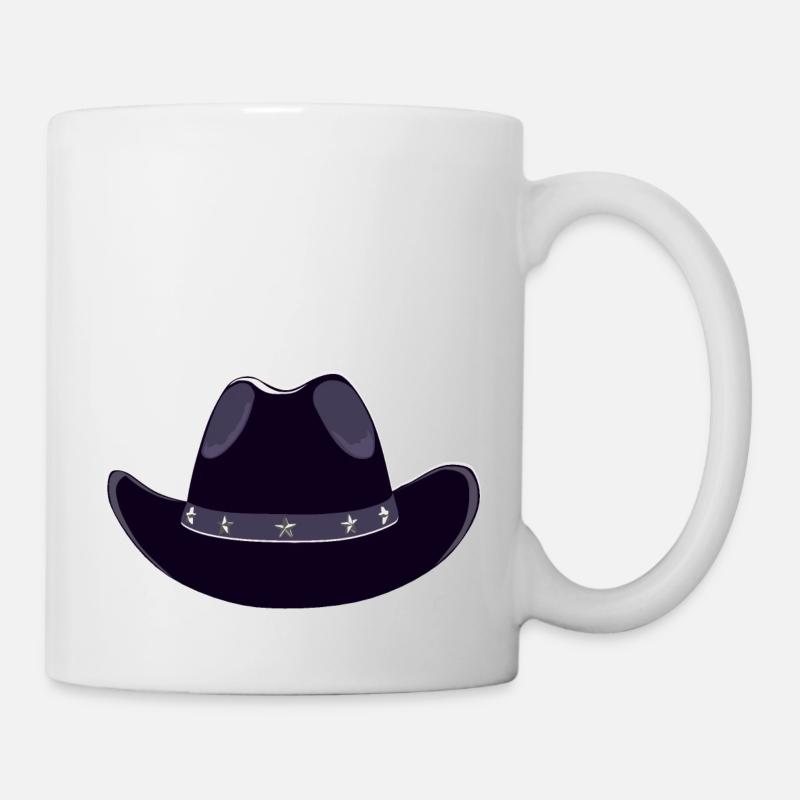 chapeau cowboy - Mug blanc - blanc
