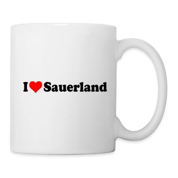 I love Sauerland - Tasse - Weiß - Rechts