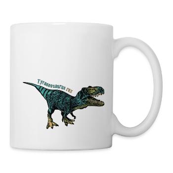 T-Rex - Tasse - Weiß - Rechts