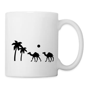 Camel Palms Desert Tour Desert Africa - Mug - white - Right