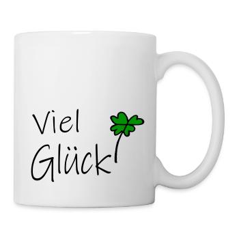 Viel Glück - Tasse - Weiß - Rechts