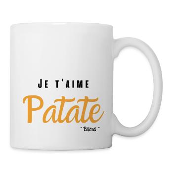 Je t'aime patate bisous - Mug blanc - blanc - Droite