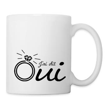 j ai dit oui - mariage - Mug blanc - blanc - Droite
