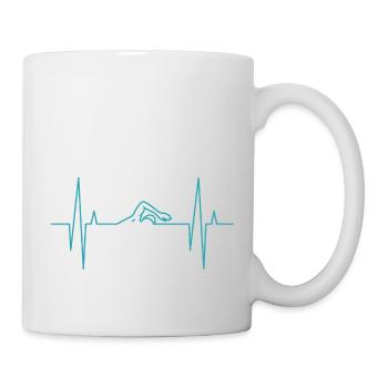 Le nageur - Mug blanc - blanc - Droite