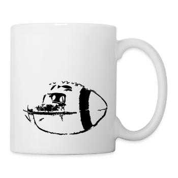 Amerikanischer Football amerikanisch Vektor Stolz - Tasse - Weiß - Rechts