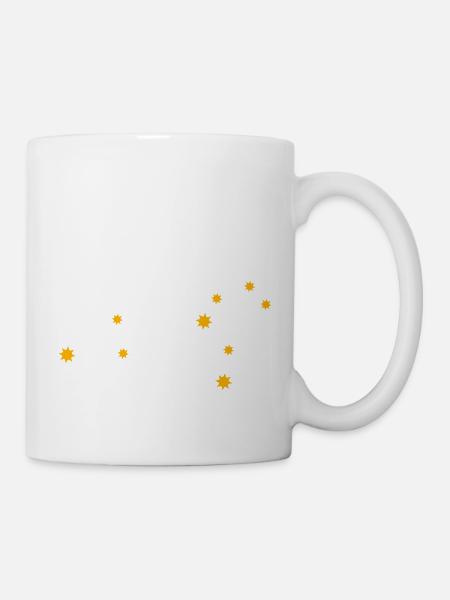 Sternzeichen Löwe Tierkreis Sternbild Himmel Katze - Tasse - Weiß