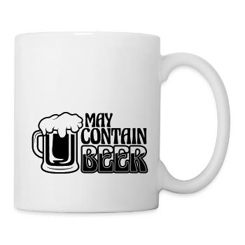 Spruch May Contain Beer - Tasse - Weiß - Rechts