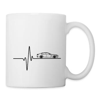 Car Lovers Heartbeat - Tasse - Weiß - Rechts