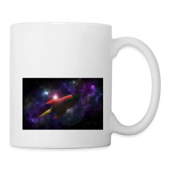 Rockey dans l’espace - Mug blanc - blanc - Droite