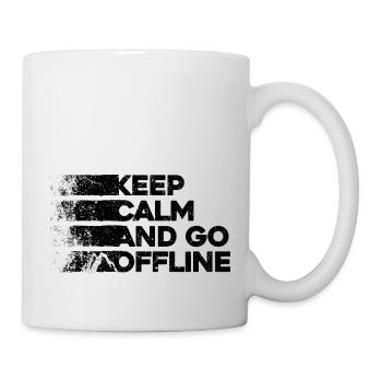Keep Calm And Go Offline. Wandern Design - Tasse - Weiß - Rechts