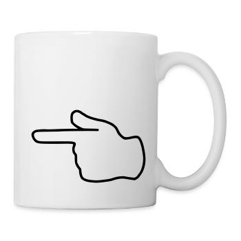 Emoji show left sketch black - Mug - white - Right