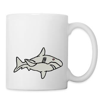 Fish Shark Predator Predator Water Graffiti Ocean - Mug - white - Right