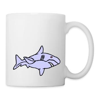 Fish Shark Predator Predator Water Graffiti Ocean - Mug - white - Right