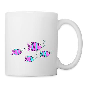 Poisson Cichlide Eau Mer Graffiti Dessin - Mug blanc - blanc - Droite