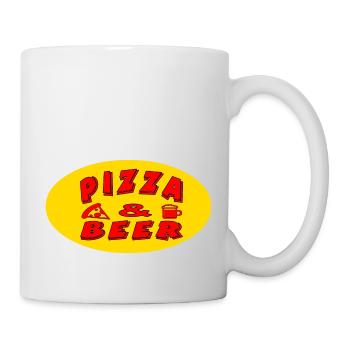 Pizza - Tasse - Weiß - Rechts