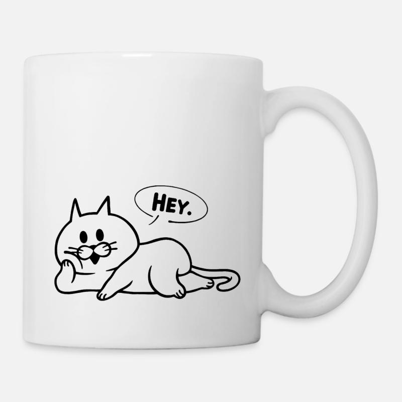 Faule Katze - Tasse - Weiß