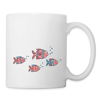 Poisson Cichlide Eau Mer Graffiti Dessin - Mug blanc - blanc - Droite
