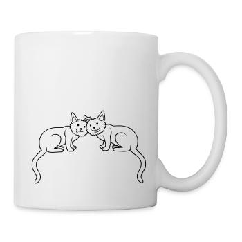Cats Team 2 Amis - Mug blanc - blanc - Droite
