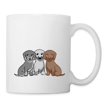 Drei Hunde - Tasse - Weiß - Rechts