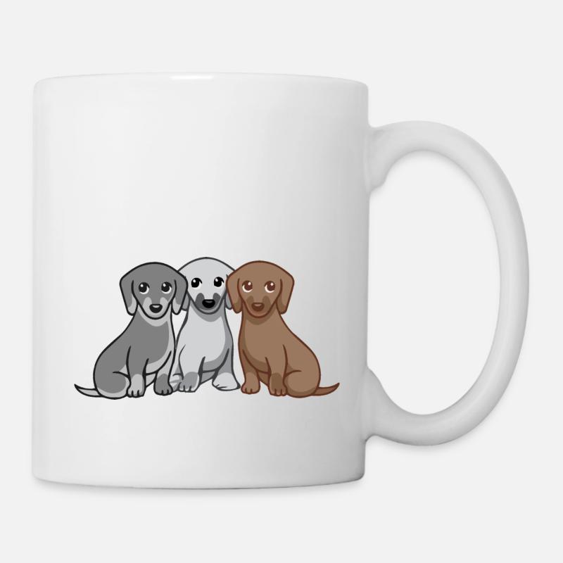 Drei Hunde - Tasse - Weiß