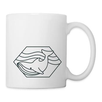 whale waves diamond - Mug - white - Right