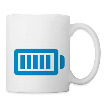 Barre de batterie complètement chargée - Mug blanc - blanc - Droite