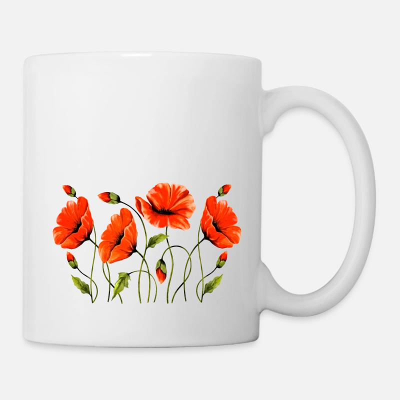 Blumen - Tasse - Weiß