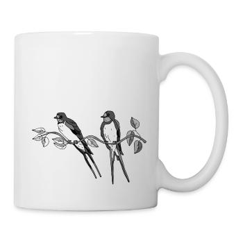 Oiseaux - Mug blanc - blanc - Droite