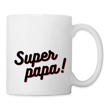 Super papa - Mug blanc - blanc - Droite