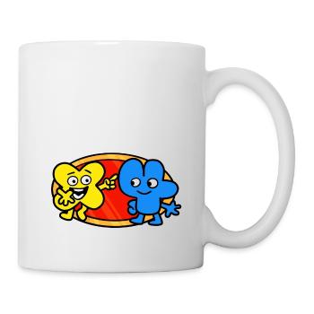 Personnages en forme mignonne - Mug blanc - blanc - Droite