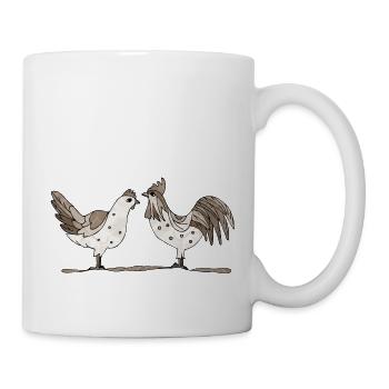 Hen and rooster - Mug - white - Right