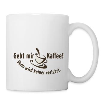 Kaffee Koffein Frühstück früher Vogel Morgen Latte - Tasse - Weiß - Rechts