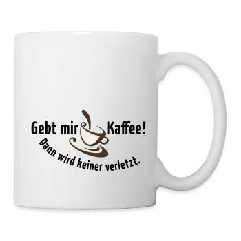 Kaffee Koffein Frühstück früher Vogel Morgen Latte - Tasse - Weiß - Rechts