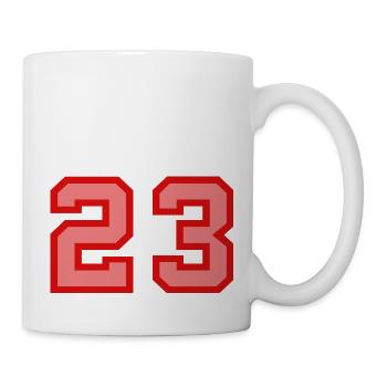Cool Retro Retrostyle Numéro de maillot numéro de dos - Mug blanc - blanc - Droite
