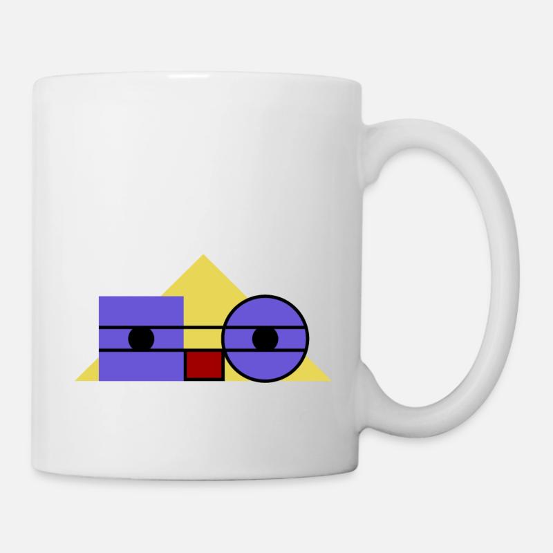 Roboface - das freundliche nerdy Roboter Gesicht - Tasse - Weiß