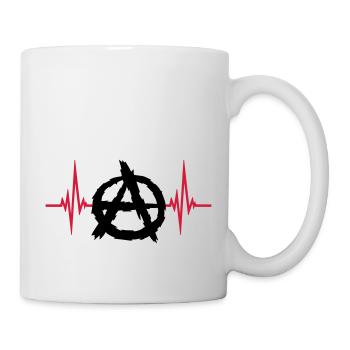 Pulse anarchy symbol logo - Mug - white - Right
