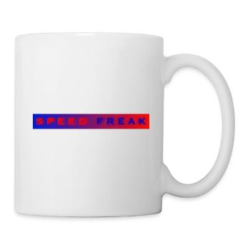 Speed Freak with blue red background - Mug - white - Right