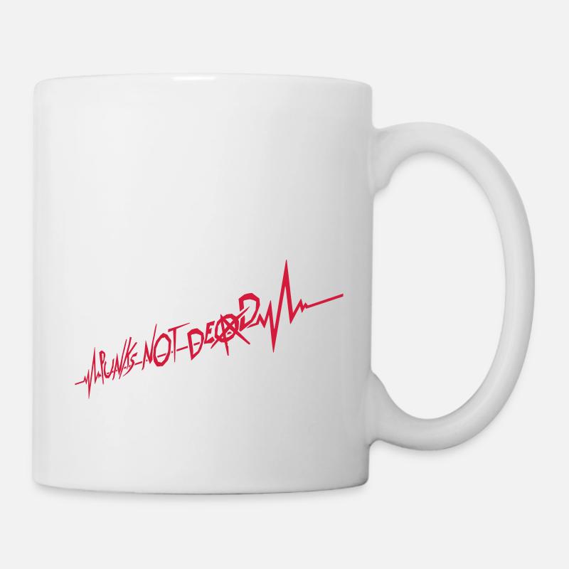 punks pas mort citation - Mug blanc - blanc