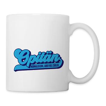 Farben änderbar | Opitän opa kapitän - Tasse - Weiß - Rechts