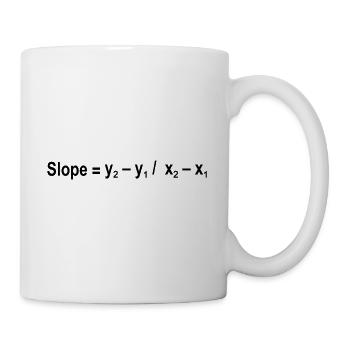 Formule de pente Mathématiques Formule Équation - Mug blanc - blanc - Droite