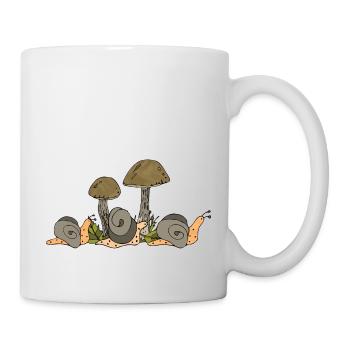 Schnecken - Tasse - Weiß - Rechts
