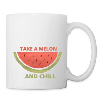 take a melon and chill - Tasse - Weiß - Rechts