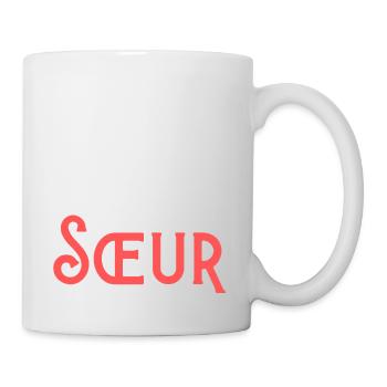 c'est pas moi c'est ma sœur-t-shirt assortis frère - Mug blanc - blanc - Droite