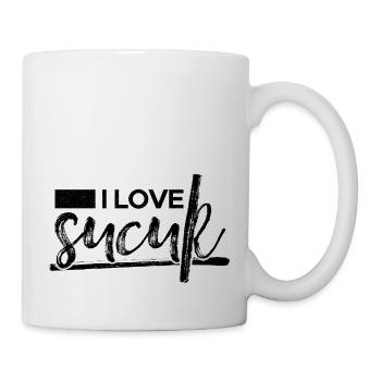 I Love Sucuk Turkish Sausage Garlic Delicious Food - Mug - white - Right